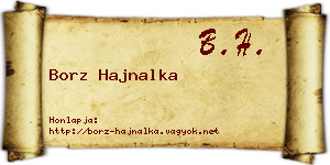 Borz Hajnalka névjegykártya